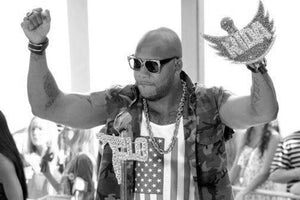 Flo Rida black and white poster