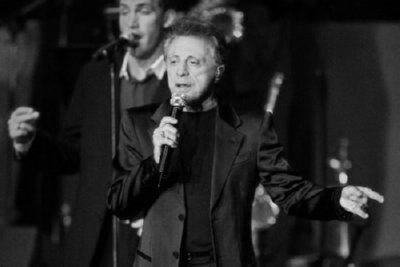 Frankie Valli black and white poster