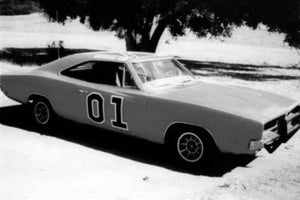 General Lee black and white poster