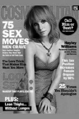 Haley Williams black and white poster