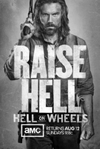 Hell On Wheels black and white poster