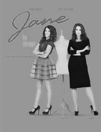 Jane By Design black and white poster