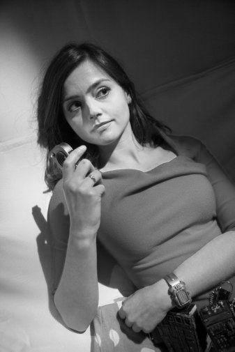 Jenna Louise Coleman black and white poster