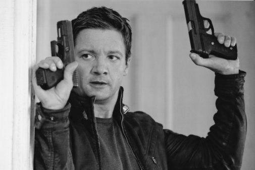 Jeremy Renner black and white poster