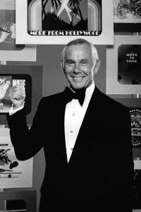Johnny Carson black and white poster