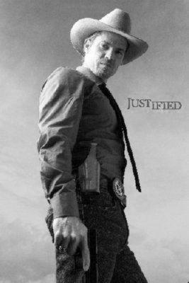 Justified Black and White Metal Poster Choose Style The Poster Depot