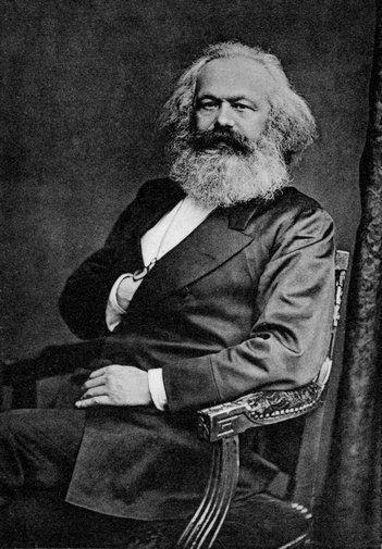Karl Marx black and white poster