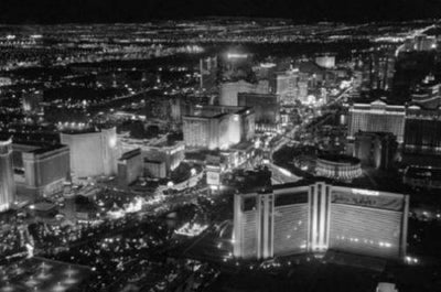 Las Vegas black and white poster
