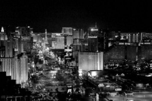 Las Vegas black and white poster
