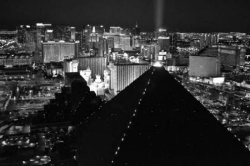 Las Vegas black and white poster