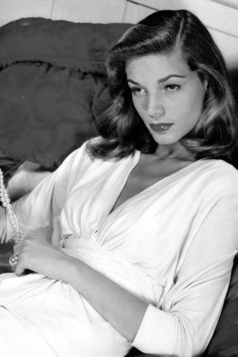 Lauren Bacall black and white poster