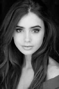 Lily Collins black and white poster