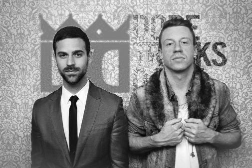 Macklemore And Ryan Lewis black and white poster