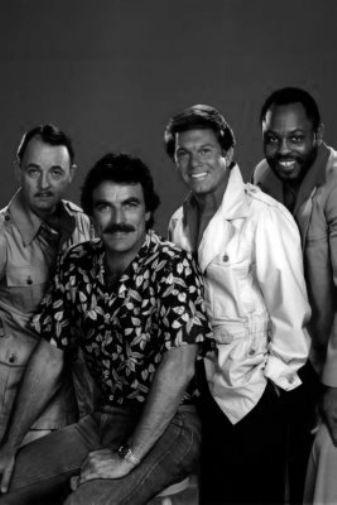 Magnum Pi black and white poster