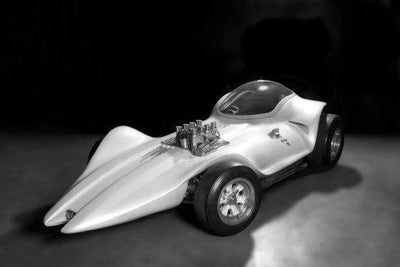 Custom Cars black and white poster