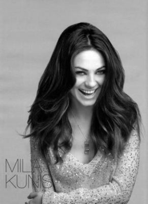 Mila Kunis Poster Black and White Mini Poster 11"x17"