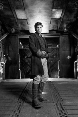 Nathan Fillion Black and White Metal Poster Choose Style The Poster Depot