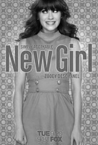 New Girl Poster Black and White Mini Poster 11