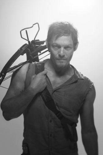 Norman Reedus black and white poster