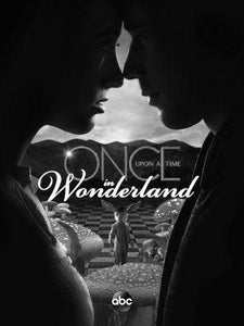 Once Upon A Time In Wonderland black and white poster