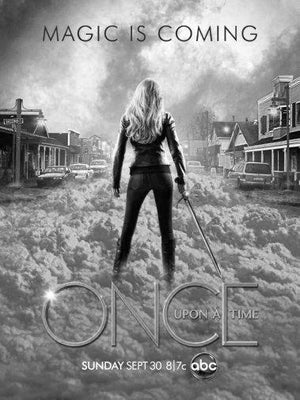 Once Upon A Time black and white poster