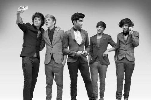 One Direction black and white poster
