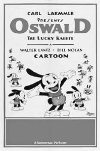 Oswald Rabbit Poster Black and White Mini Poster 11"x17"