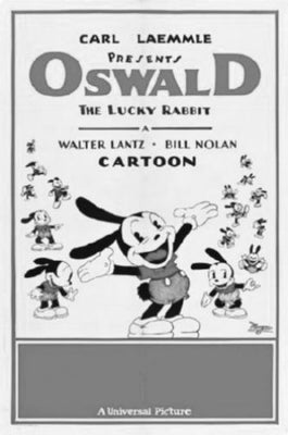 Oswald Rabbit Poster Black and White Mini Poster 11"x17"