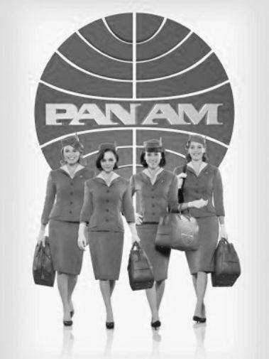 Pan Am black and white poster