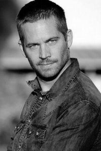 Paul Walker black and white poster