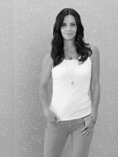 Courteney Cox black and white poster