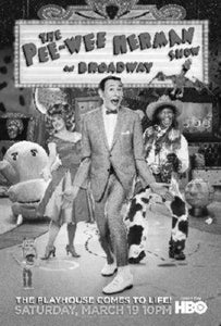 Peewee Herman Broadway black and white poster