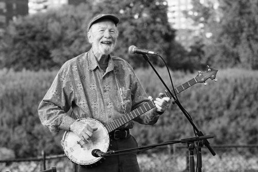 Pete Seeger black and white poster