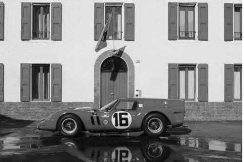 Ferrari 250 Gto black and white poster