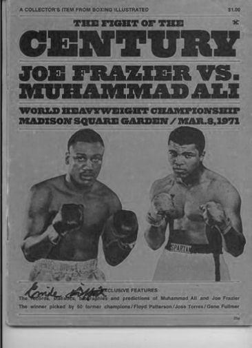Frazier Vs. Ali black and white poster