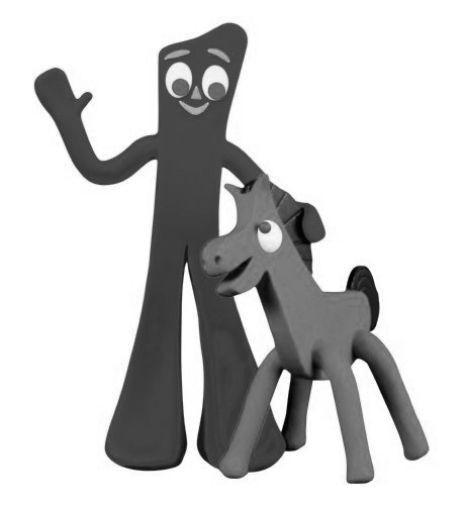 Gumby black and white poster