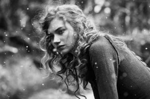 Imogen Poots black and white poster