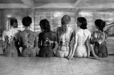 Pink Floyd Backs black and white poster