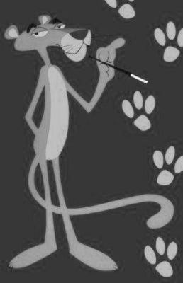 Pink Panther Poster Black and White Poster On Sale United States