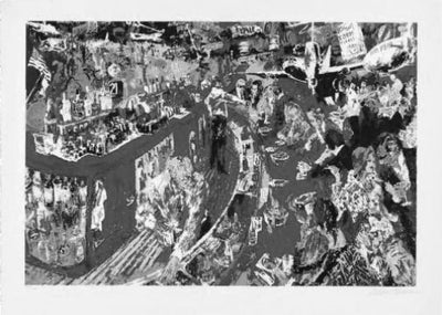 Neiman Bar At 21 Club Ny Poster Black and White Mini Poster 11"x17"