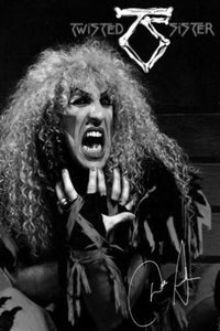 Twisted Sister black and white poster