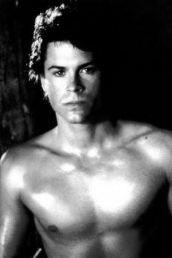 Rob Lowe black and white poster