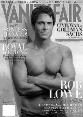 Rob Lowe Vanity Fair Poster Black and White Poster On Sale United States