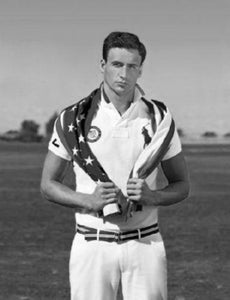 Ryan Lochte black and white poster