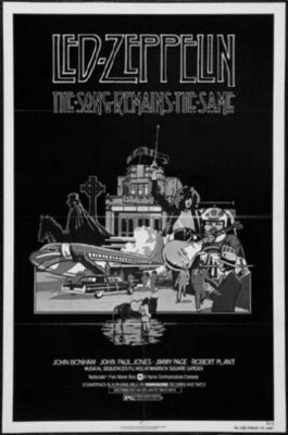 The Song Remains The Same Black and White Metal Poster Choose Style The Poster Depot