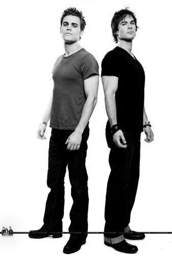 Stefan Vs Damon Poster Black and White Poster 16x24 | The Poster Depot The Poster Depot