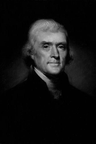 Thomas Jefferson black and white poster