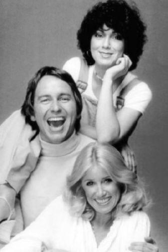 Threes Company black and white poster