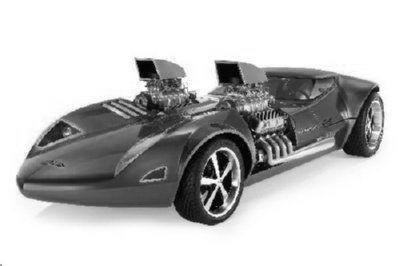 Twin Mill Hot Wheels Concept black and white poster
