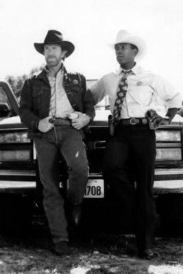 Walker Texas Ranger black and white poster